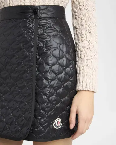 Moncler Geometric-Quilted Padded Mini Skirt | Thumbnail 4 Moncler Geometric-Quilted Padded Mini Skirt | Thumbnail 4