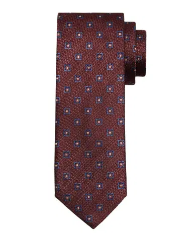 Canali Men 's Floral Geometric Silk Jacquard Tie | Thumbnail 1