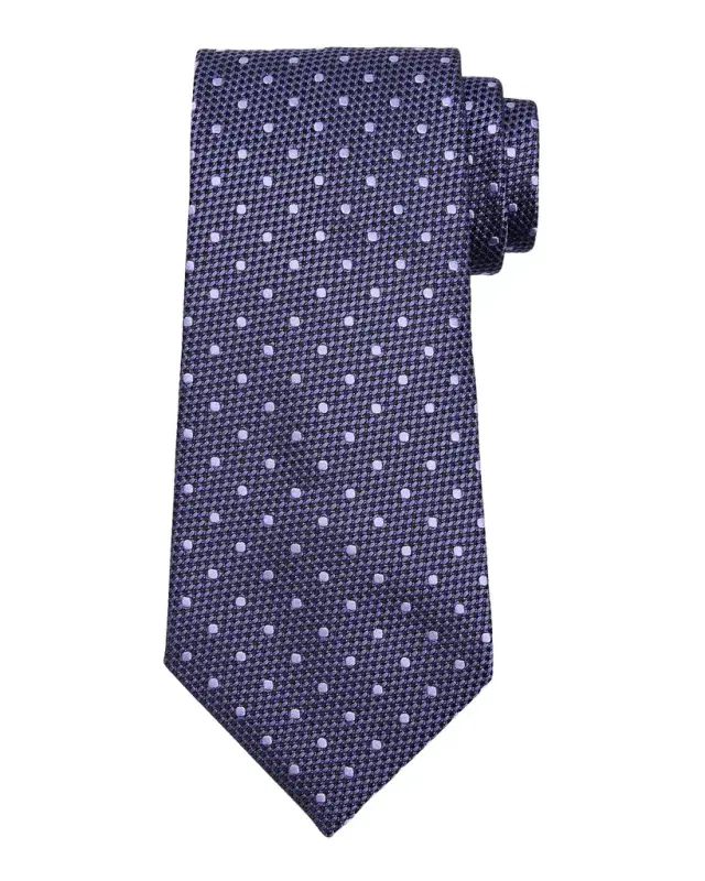 Men 's Contrast Dot Silk Tie