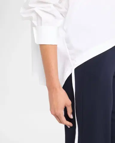 Emporio Armani Oversized Button-Down Cotton Poplin Shirt | Thumbnail 6 Emporio Armani Oversized Button-Down Cotton Poplin Shirt | Thumbnail 6