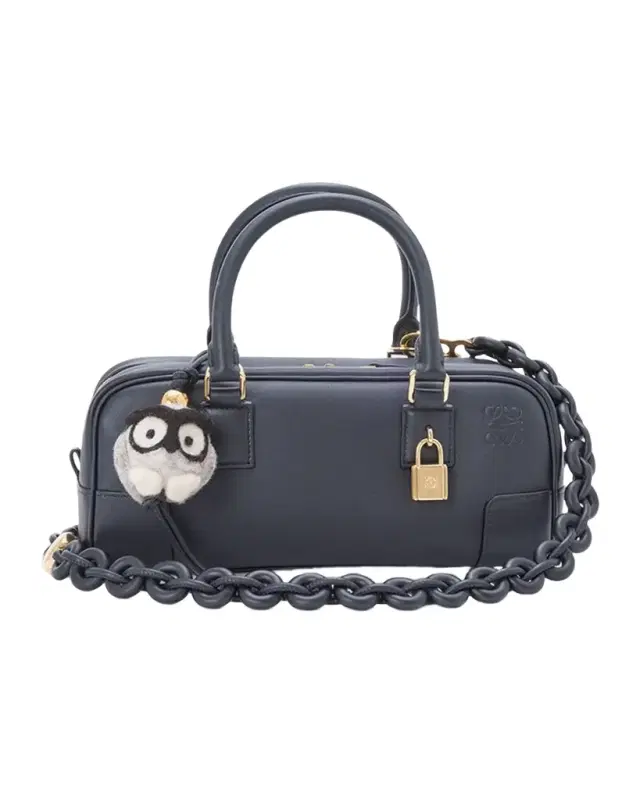 Donut Chain Shoulder Strap in Leather