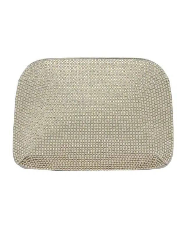 Giorgio Armani La Prima Rhinestone Satin Clutch Bag