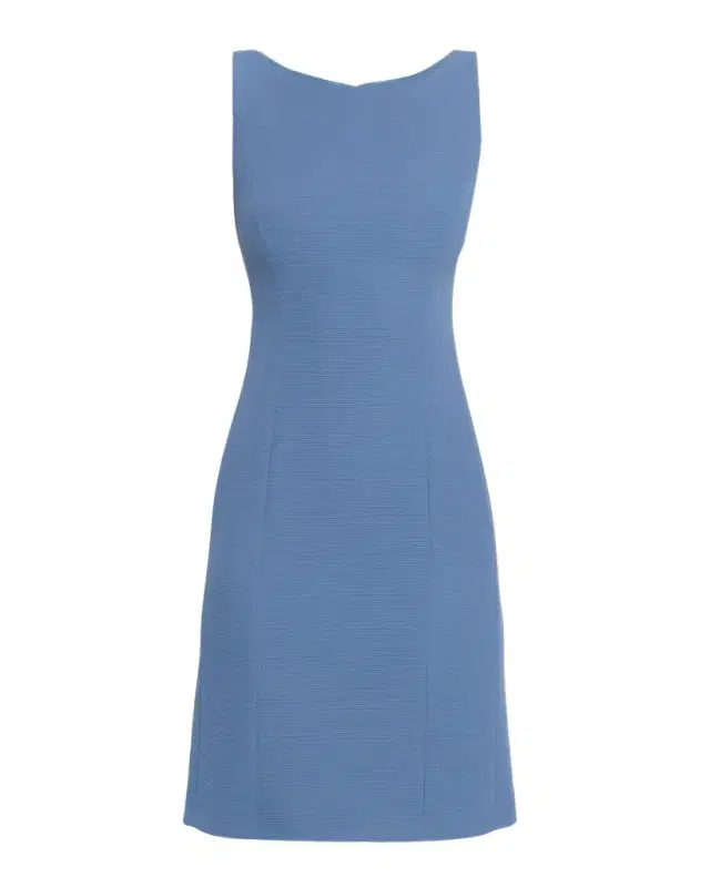 Emporio Armani Sleeveless High-Neck Waffle Dress