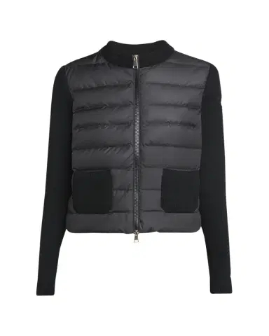 Moncler Padded Wool Zip-Up Cardigan | Thumbnail 1 Moncler Padded Wool Zip-Up Cardigan | Thumbnail 1