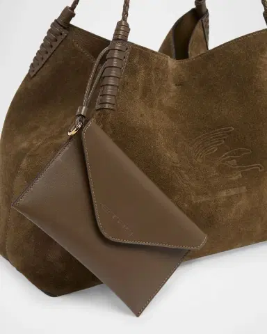 Etro Libra Medium Suede Shopper Tote Bag | Thumbnail 5