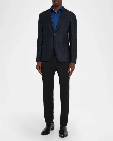 Canali Men's Stepweave Wool Notch Lapel Sport Coat | Thumbnail 2 Canali Men's Stepweave Wool Notch Lapel Sport Coat | Thumbnail 2