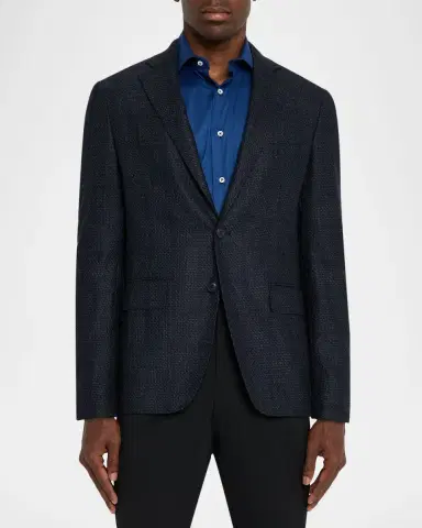 Canali Men's Stepweave Wool Notch Lapel Sport Coat | Thumbnail 4 Canali Men's Stepweave Wool Notch Lapel Sport Coat | Thumbnail 4