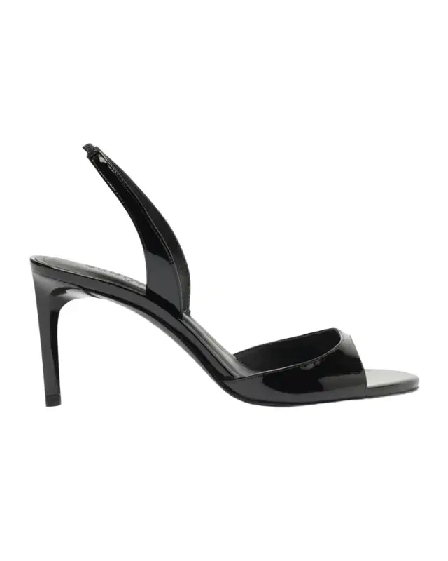 Schutz Scarlett Leather Mid-Heel Slingback Sandals