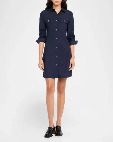 Emporio Armani Cotton Poplin Mini Shirtdress | Thumbnail 2 Emporio Armani Cotton Poplin Mini Shirtdress | Thumbnail 2