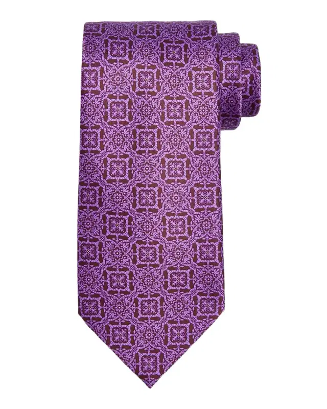 Stefano Ricci Men 's Large Medallion Silk Tie