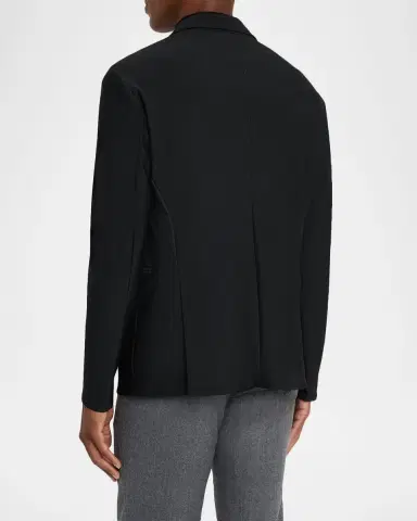 Emporio Armani Men's Rice Stitch Notch Lapel Sport Coat | Thumbnail 3