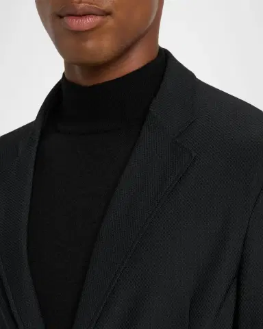 Emporio Armani Men's Rice Stitch Notch Lapel Sport Coat | Thumbnail 5