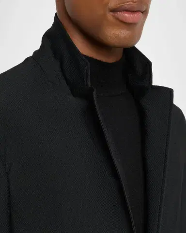 Emporio Armani Men's Rice Stitch Notch Lapel Sport Coat | Thumbnail 7