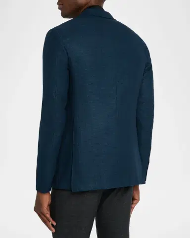 Canali Men's Wool Textured Notch Lapel Sport Coat | Thumbnail 3