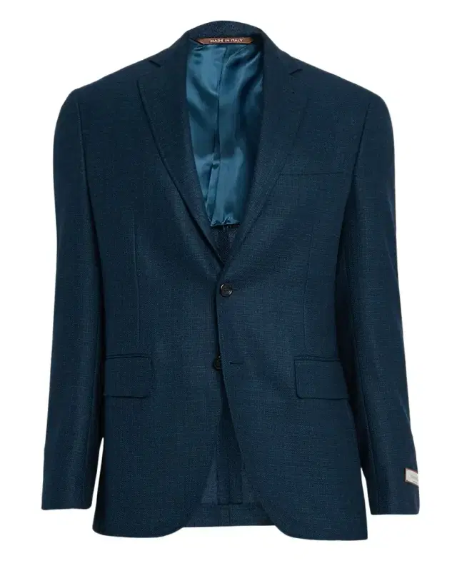 Men 's Wool Textured Notch Lapel Sport Coat
