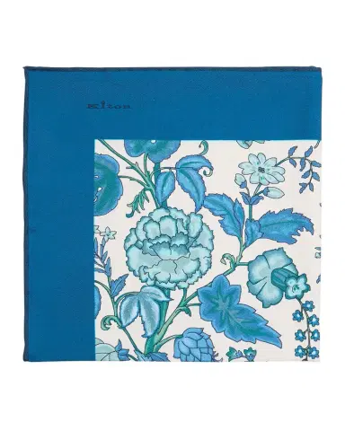 Kiton Men's Silk Large Paisley Pocket Square | Thumbnail 1
