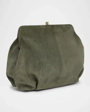 Giorgio Armani Pleated Suede Shoulder Bag | Thumbnail 3 Giorgio Armani Pleated Suede Shoulder Bag | Thumbnail 3