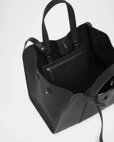 Giorgio Armani Small Grained Leather Trapezoid Tote Bag | Thumbnail 4 Giorgio Armani Small Grained Leather Trapezoid Tote Bag | Thumbnail 4