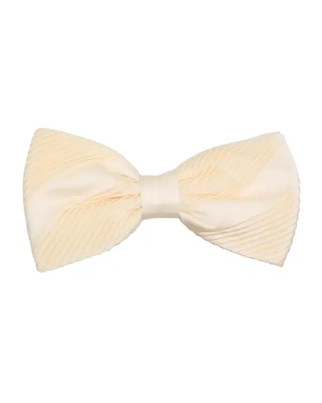 Men 's Mini Pleat Diagonal Stripes Silk Bow Tie