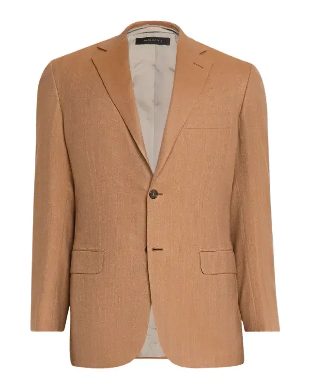 Men 's Single-Breasted Herringbone Blazer