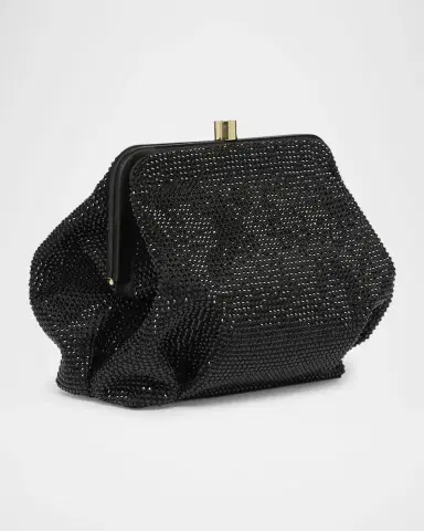 Giorgio Armani Pleated Rhinestone Satin Shoulder Bag | Thumbnail 3 Giorgio Armani Pleated Rhinestone Satin Shoulder Bag | Thumbnail 3