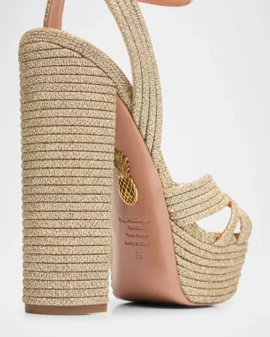 Aquazzura Sundance Lurex Platform Sandals | Thumbnail 5 Aquazzura Sundance Lurex Platform Sandals | Thumbnail 5