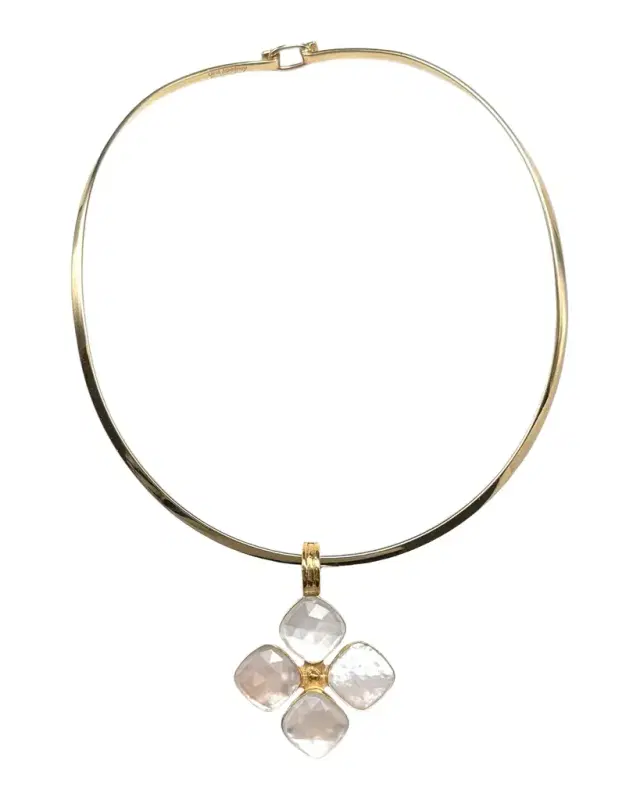 Quatre Mother of Pearl Doublet Necklace