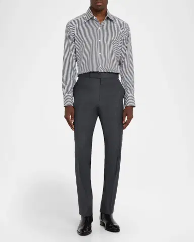 Tom Ford Men's Silk and Cotton Ladder Stripe Slim-Fit Dress Shirt | Thumbnail 2 Tom Ford Men's Silk and Cotton Ladder Stripe Slim-Fit Dress Shirt | Thumbnail 2