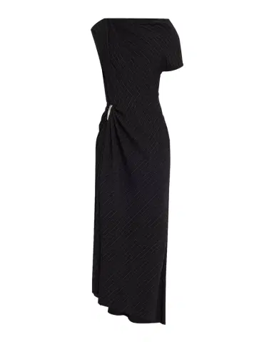 Brandon Maxwell The Lowery Asymmetric Draped Dress | Thumbnail 1 Brandon Maxwell The Lowery Asymmetric Draped Dress | Thumbnail 1