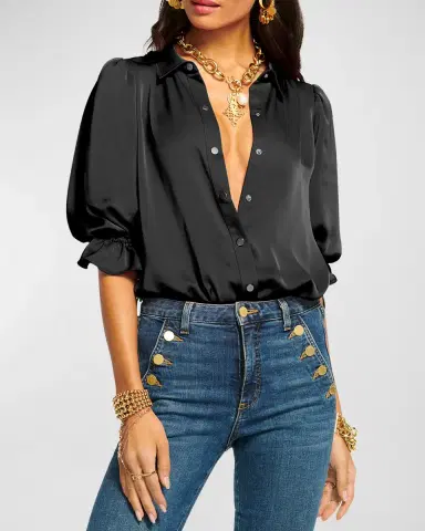 Ramy Brook Dina Satin Bodysuit | Thumbnail 5 Ramy Brook Dina Satin Bodysuit | Thumbnail 5