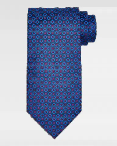 Stefano Ricci Men's Woven Squares Silk Tie | Thumbnail 2