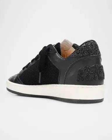 Golden Goose Ball Star Glitter Mesh Low-Top Sneakers | Thumbnail 4