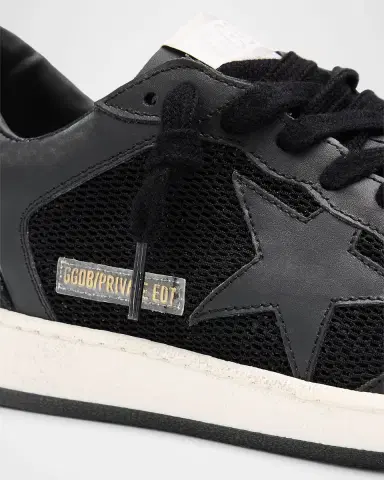 Golden Goose Ball Star Glitter Mesh Low-Top Sneakers | Thumbnail 5