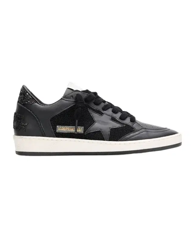 Golden Goose Ball Star Glitter Mesh Low-Top Sneakers
