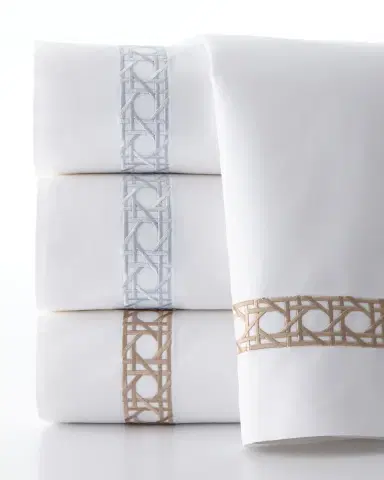 Sferra Cane II Embroidered 3-Piece Twin Sheet Set | Thumbnail 2 Sferra Cane II Embroidered 3-Piece Twin Sheet Set | Thumbnail 2