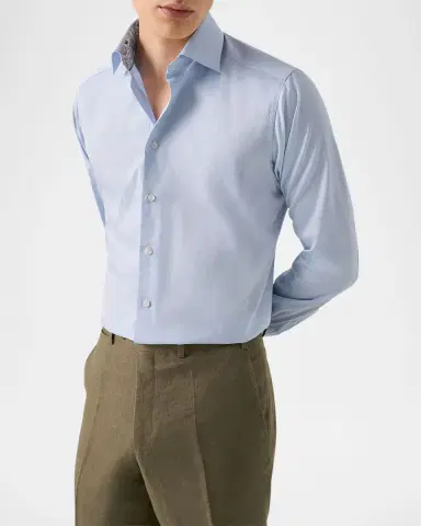 Eton Men's Signature Twill Contemporary-Fit Dress Shirt | Thumbnail 4