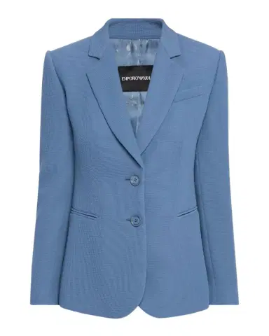 Emporio Armani Single-Breasted Pique Blazer | Thumbnail 1 Emporio Armani Single-Breasted Pique Blazer | Thumbnail 1
