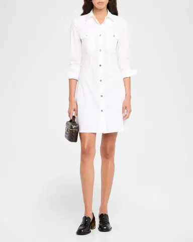 Emporio Armani Cotton Poplin Mini Shirtdress | Thumbnail 2