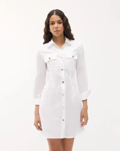 Emporio Armani Cotton Poplin Mini Shirtdress | Thumbnail 5