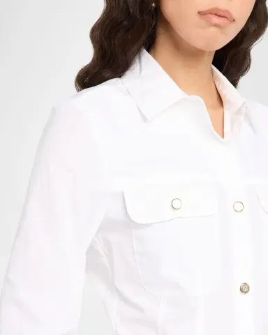 Emporio Armani Cotton Poplin Mini Shirtdress | Thumbnail 6