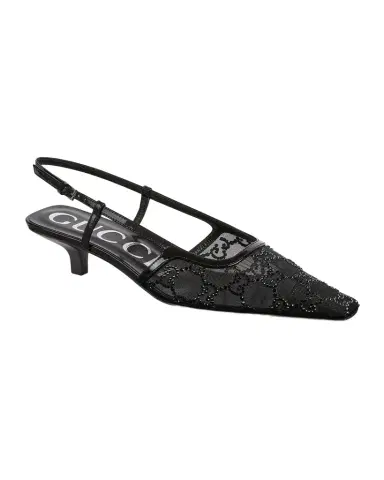 Gucci Demi Crystal Mesh Slingback Pumps | Thumbnail 1 Gucci Demi Crystal Mesh Slingback Pumps | Thumbnail 1