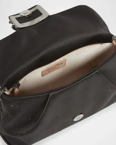 Roger Vivier Bouquet Rhinestone Satin Shoulder Bag | Thumbnail 3 Roger Vivier Bouquet Rhinestone Satin Shoulder Bag | Thumbnail 3