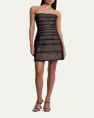 BCBGMAXAZRIA Strapless Fit-&-Flare Mini Dress | Thumbnail 2 BCBGMAXAZRIA Strapless Fit-&-Flare Mini Dress | Thumbnail 2