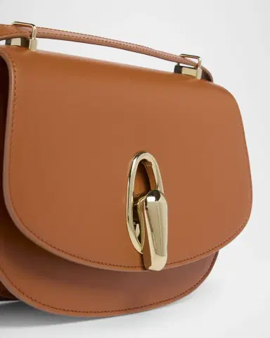 Giorgio Armani Rhinos Teardrop Turn-Lock Leather Crossbody Bag | Thumbnail 6