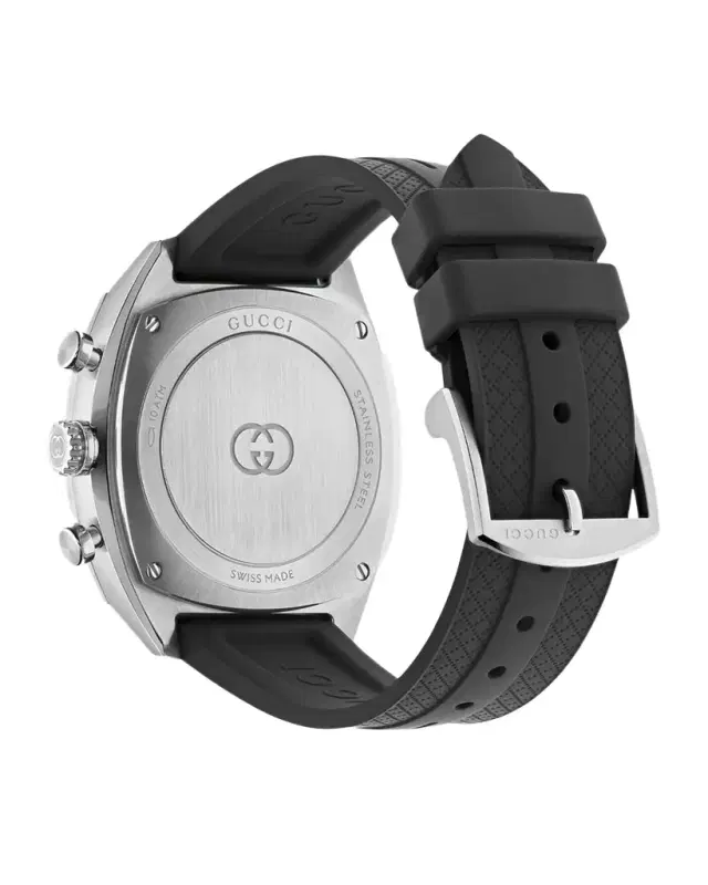 Gucci Interlocking 41mm Stainless Steel Rubber-Strap Watch