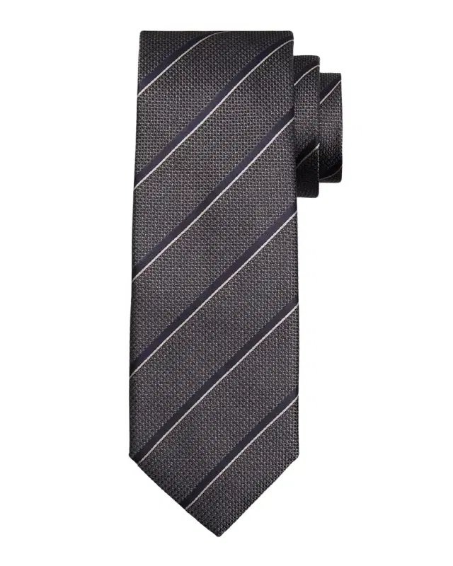 Men 's Textured Multi-Stripe Silk Jacquard Tie