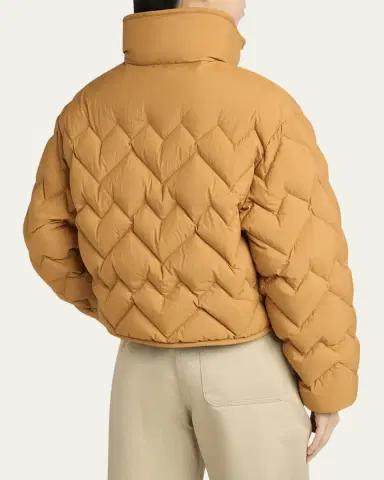 Moncler Senevee Chevron-Quilted Short Down Jacket | Thumbnail 3 Moncler Senevee Chevron-Quilted Short Down Jacket | Thumbnail 3