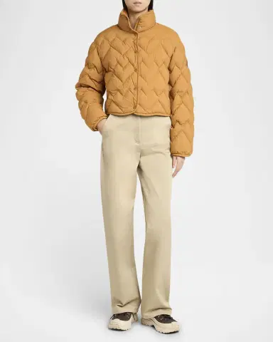 Moncler Senevee Chevron-Quilted Short Down Jacket | Thumbnail 7 Moncler Senevee Chevron-Quilted Short Down Jacket | Thumbnail 7