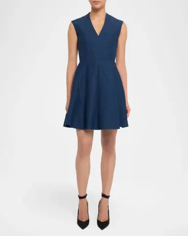 Dice Kayek Sleeveless Geometric Seamed Mini Dress | Thumbnail 2