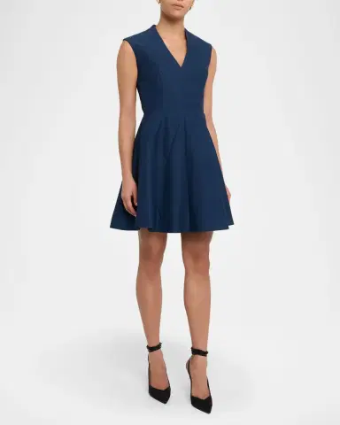 Dice Kayek Sleeveless Geometric Seamed Mini Dress | Thumbnail 4
